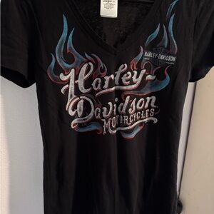 Harley-Davidson Black Tee with White Logo